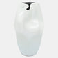 Picasso White Ceramic Modern Vase, 14"