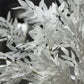 Azore Artificial White Silk Stem Faux Leaf Branches 42" set of 4