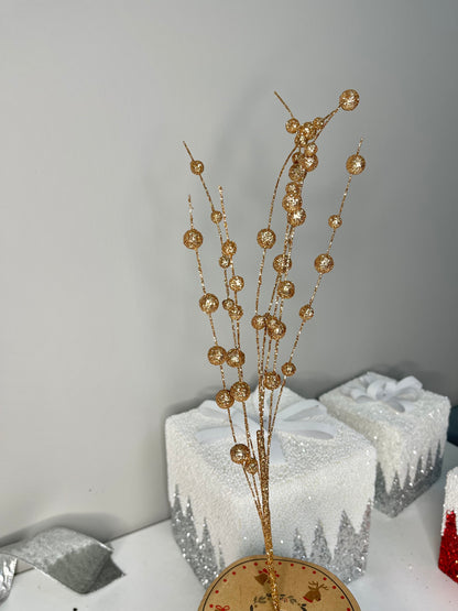 Glittered Floral Stem/ Pick Spray Set of 6