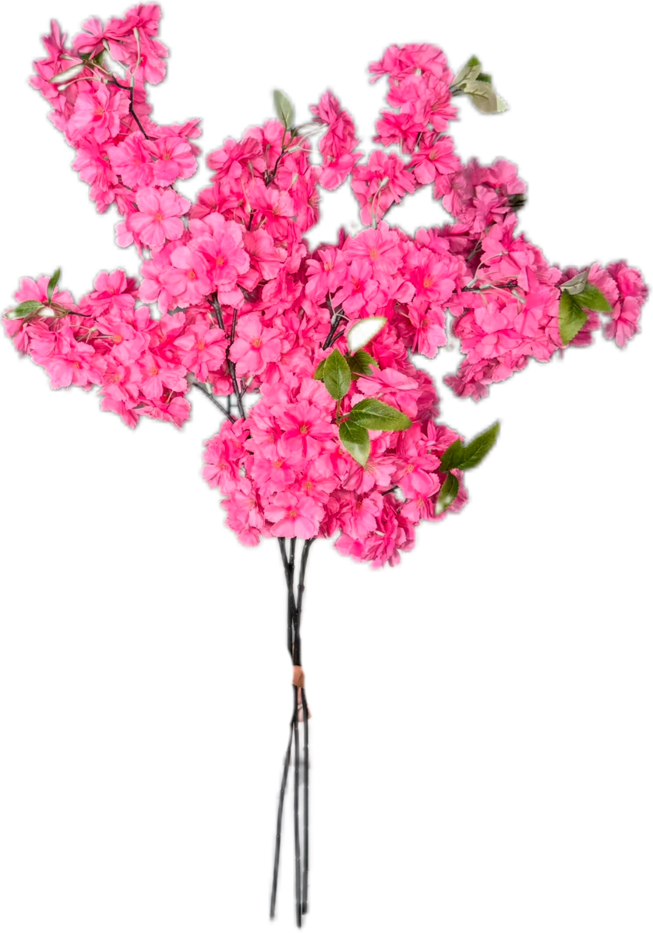 Japan Hot Pink Silk Cherry Blossom Flower 3 Branches Pack 40'' Inches