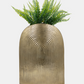 Sage Gold Modern Minimalist Aluminum Arch Vase 14''