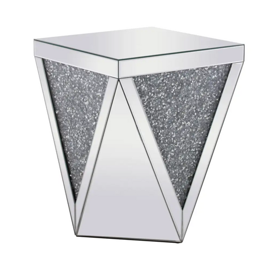 Elizabeth Crystal Mirrored End Table