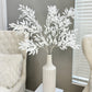 Azore Artificial White Silk Stem Faux Leaf Branches 42" set of 2