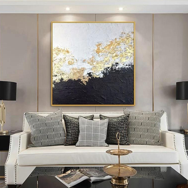 Briella Black & Gold Abstract Wall Art – Totally Glam Home Decor