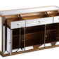 Leah Mirrored Credenza in Antique Gold
