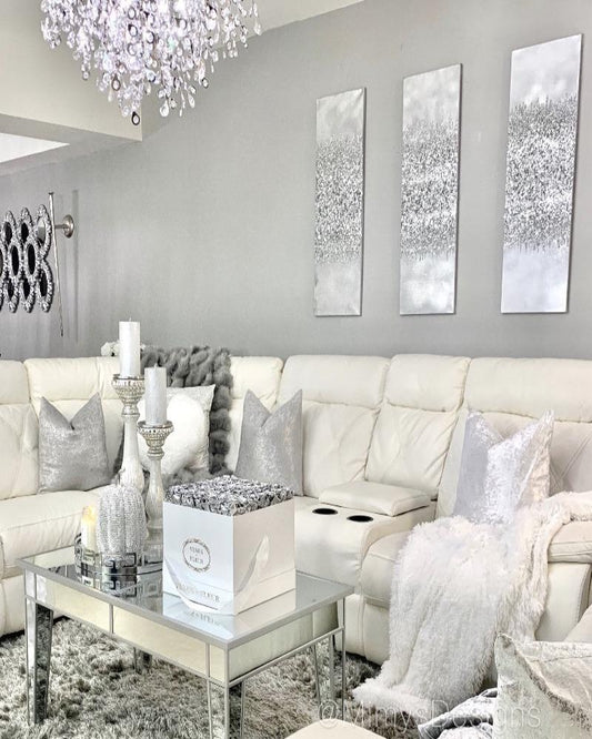 Ciara Contemporary Silver Crystal Candle Holder – Totally Glam Home Decor
